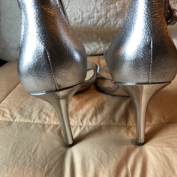 Silver Stiletto Heels by Sam Edelman Size 10 - Picture 6 of 11